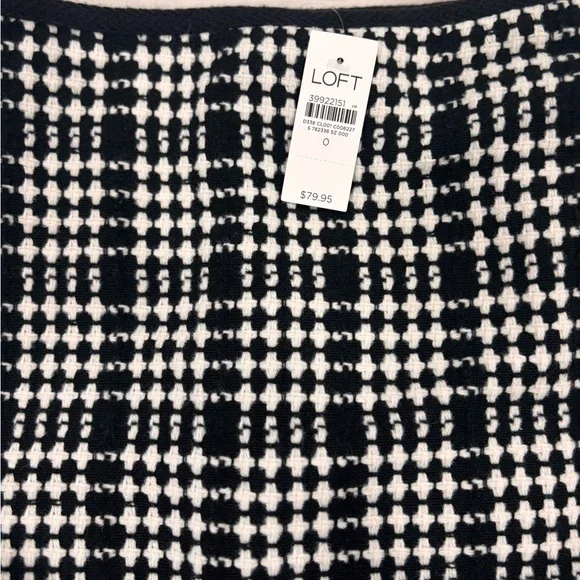 NWT LOFT Black and White Mini Houndstooth Skirt - Picture 2 of 6